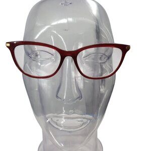 Ralph Ralph Lauren 7098 Red Gold Cateye Glasses Eyeglasses 54-17-140 Full Rim